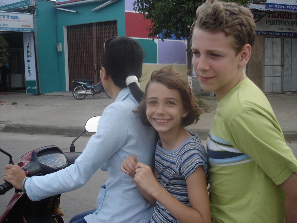 Riding the motorbike with Yen