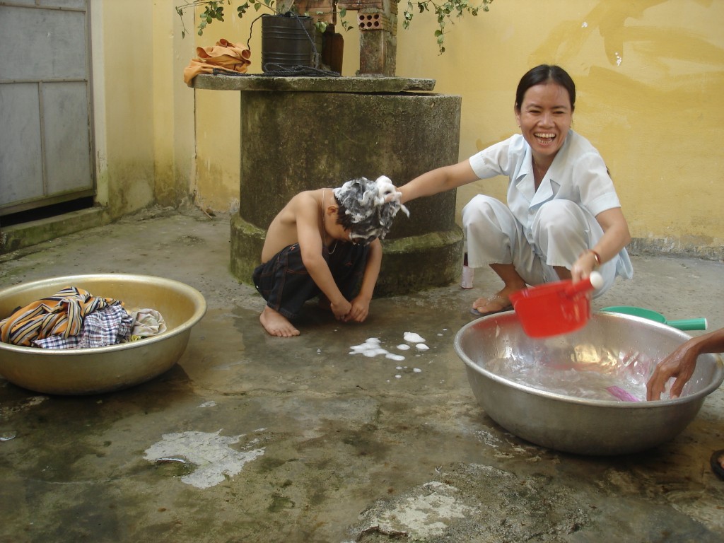 Bath time at the Home of Affection